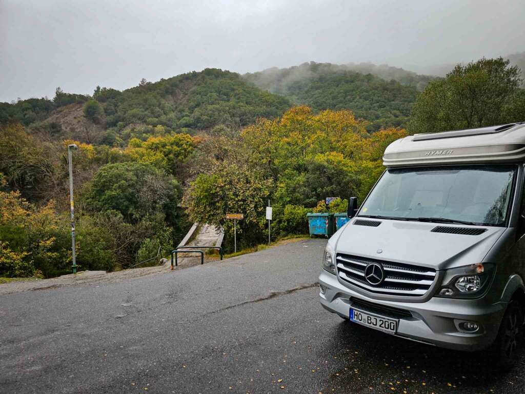 Kleiner Parkplatz direkt am Ancient Gortys