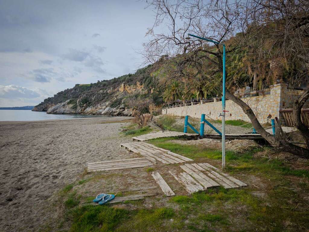 Stranddusche am Strand